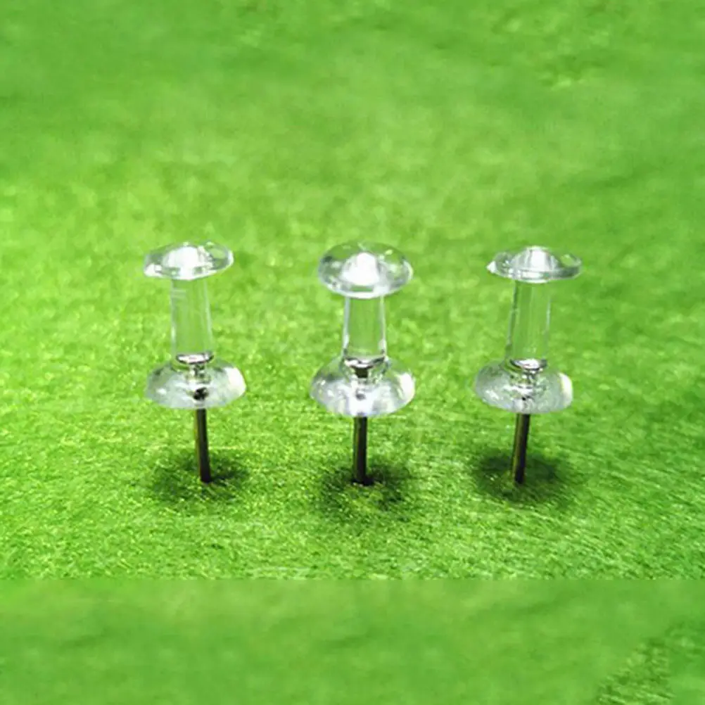 200Pcs 게시판용 투명 푸시핀 사무실 학교 가정 조직용 경량 물체 홀더 벽걸이 달력용 못