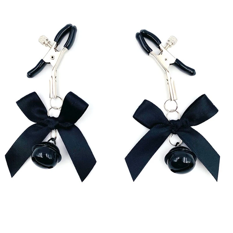 4 Colors Sexy Bow Adjustable Nipple Clamp Breast Bdsm Small Bell Adult Fetish Flirting Teasing Sex Toys For Couples sex party toys erotic sex toy sex toys nipple clamp sex bondage toys