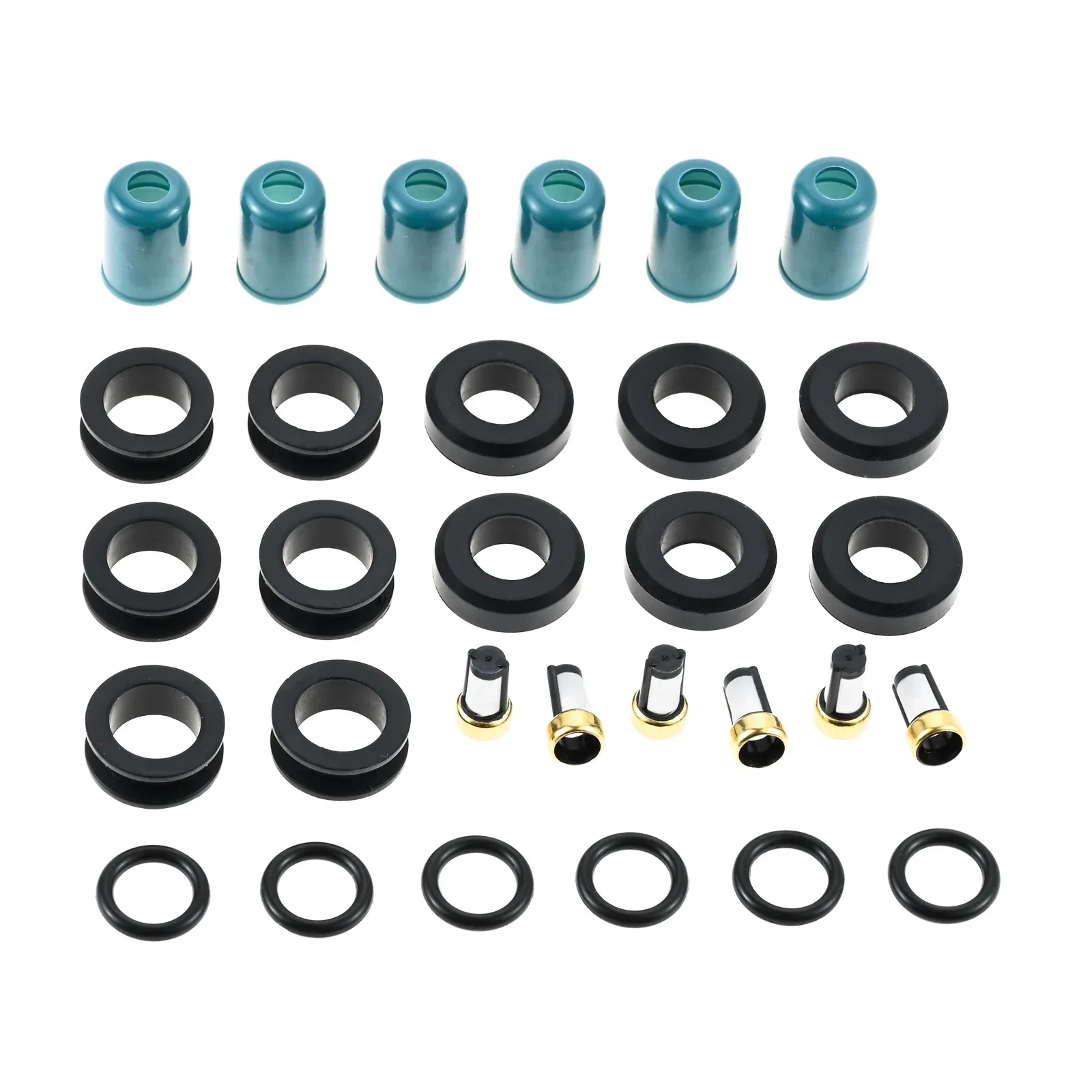 FUEL INJECTOR REPAIR KIT O-RINGS FILTERS GROMMETS SEALS CAP 96-99 ACURA - Foto 10