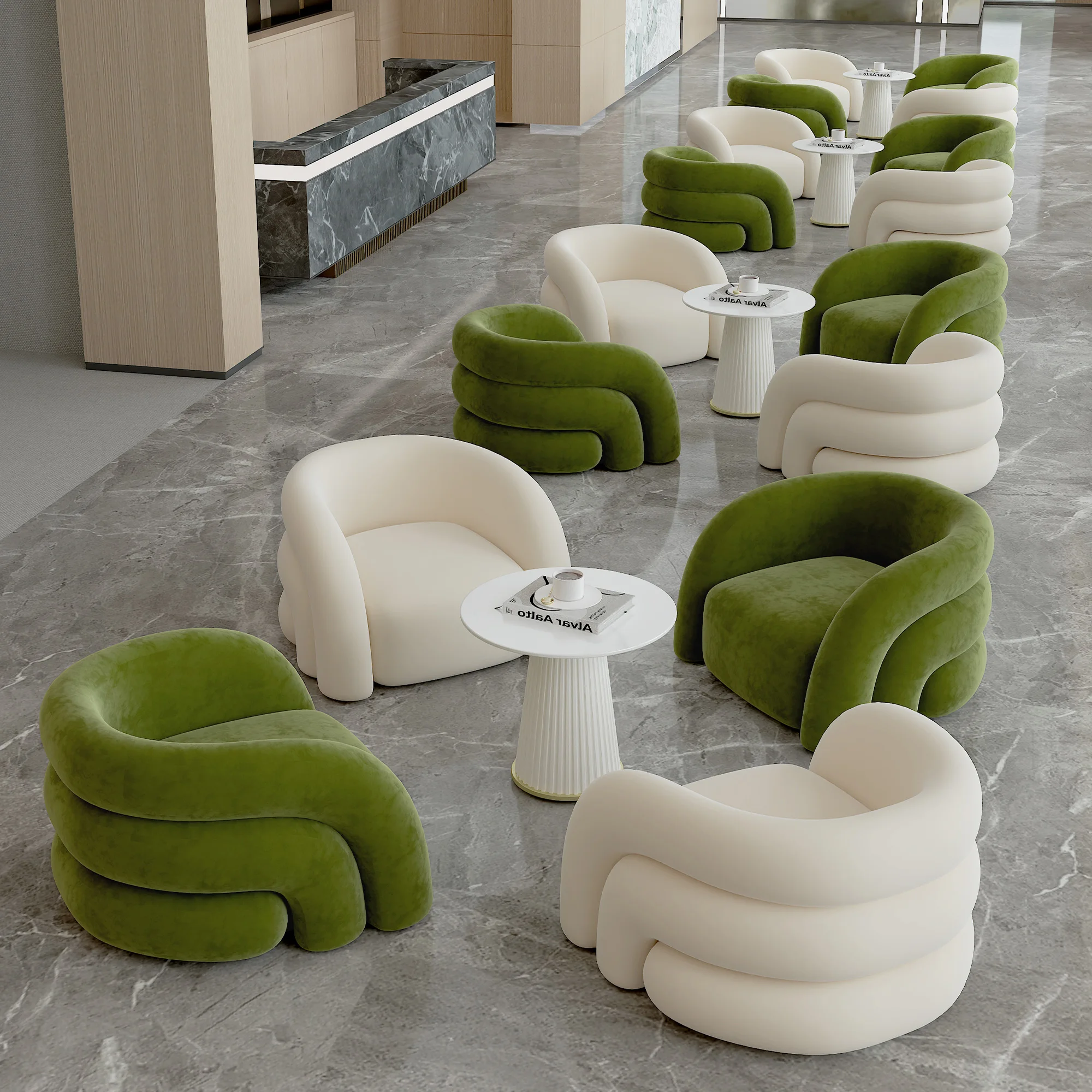 

Minimalist Style Creative Rainbow Chair Coffee Shop Entertainment Club Lounge Single Sofa Combination