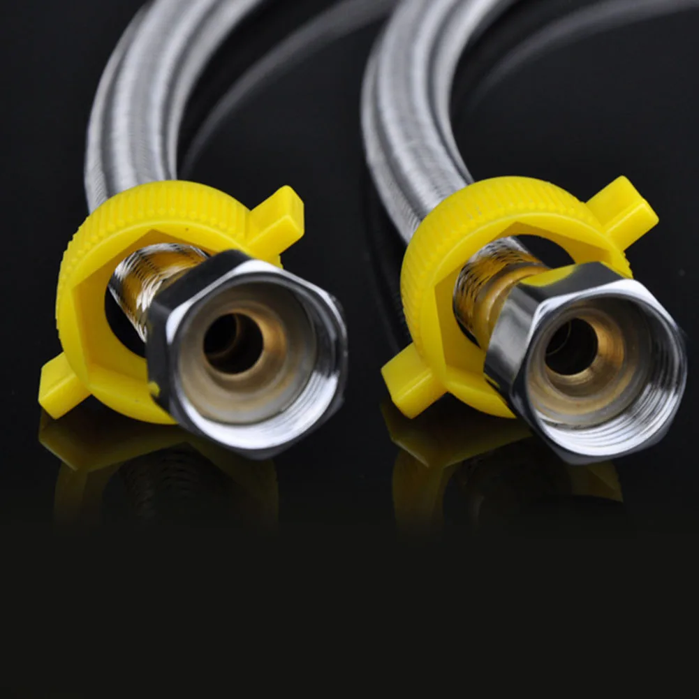 Description Picture 6 of itemInlet Hose Hose Metal Hose For Faucet Shower Nozzle 1/2 Inch Explosion-proof Nylon Silver Stainless Steel For Kitchen