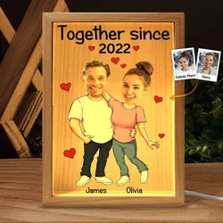 Personalized Custom Photo Text 3D Acrylic Lamp Customized Bedroom Night Light For LOVE Family Anniversary Wedding Birthday Gift