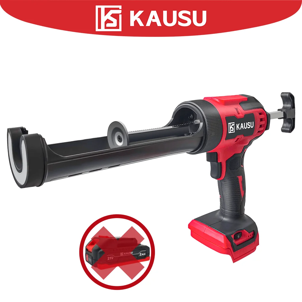 KAUSU Electric Caulking Gun 21V Cordless Portable Glass Glue Sealing Tool LED Lighting Power Tool Makita 18V Battery