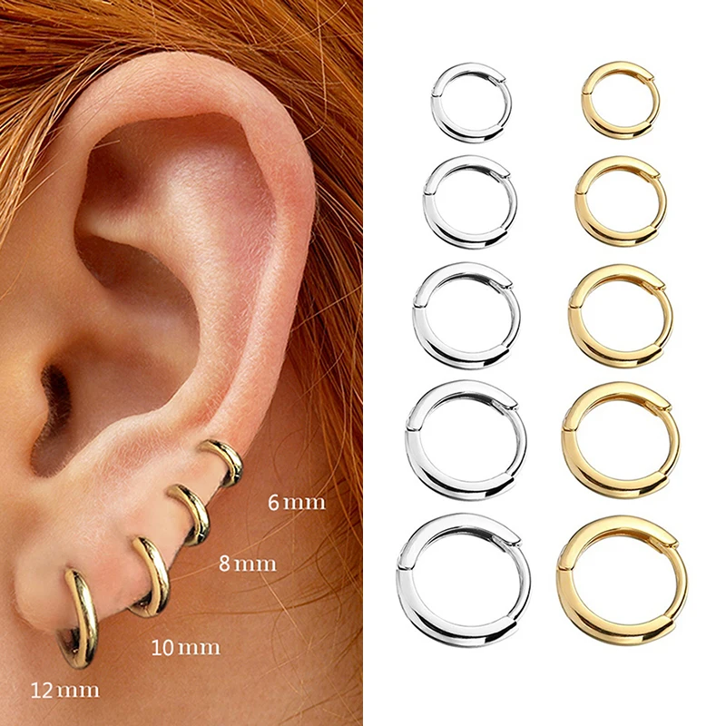 Small Hoops for Men - Huggie Hoop Earrings - Mini Hoops - Minimalist 12mm