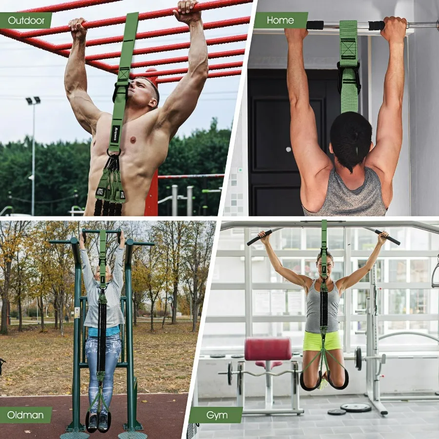 Pull Up Assistance Bands, Resistance Bands for Pull Up Bar Workout, Adjustable Heavy Duty Pull Up Assist Equipment with 4 Assist