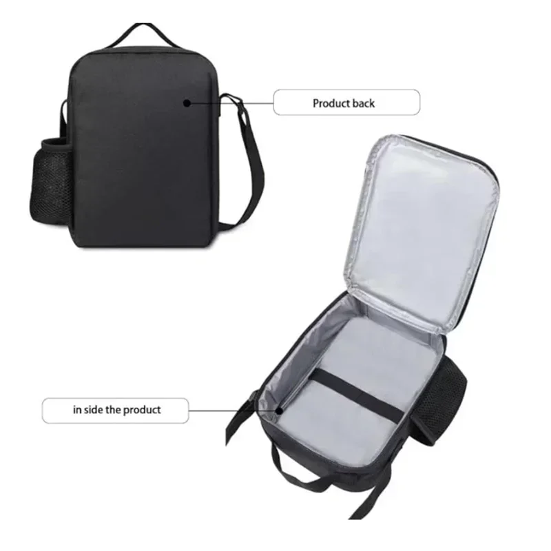 Lunch bags for Child,Cartoon School Picnic Bags for Girls Boys,Cute Push-een Cat Kids Insulation Cooler Bags Aged 4-10 years