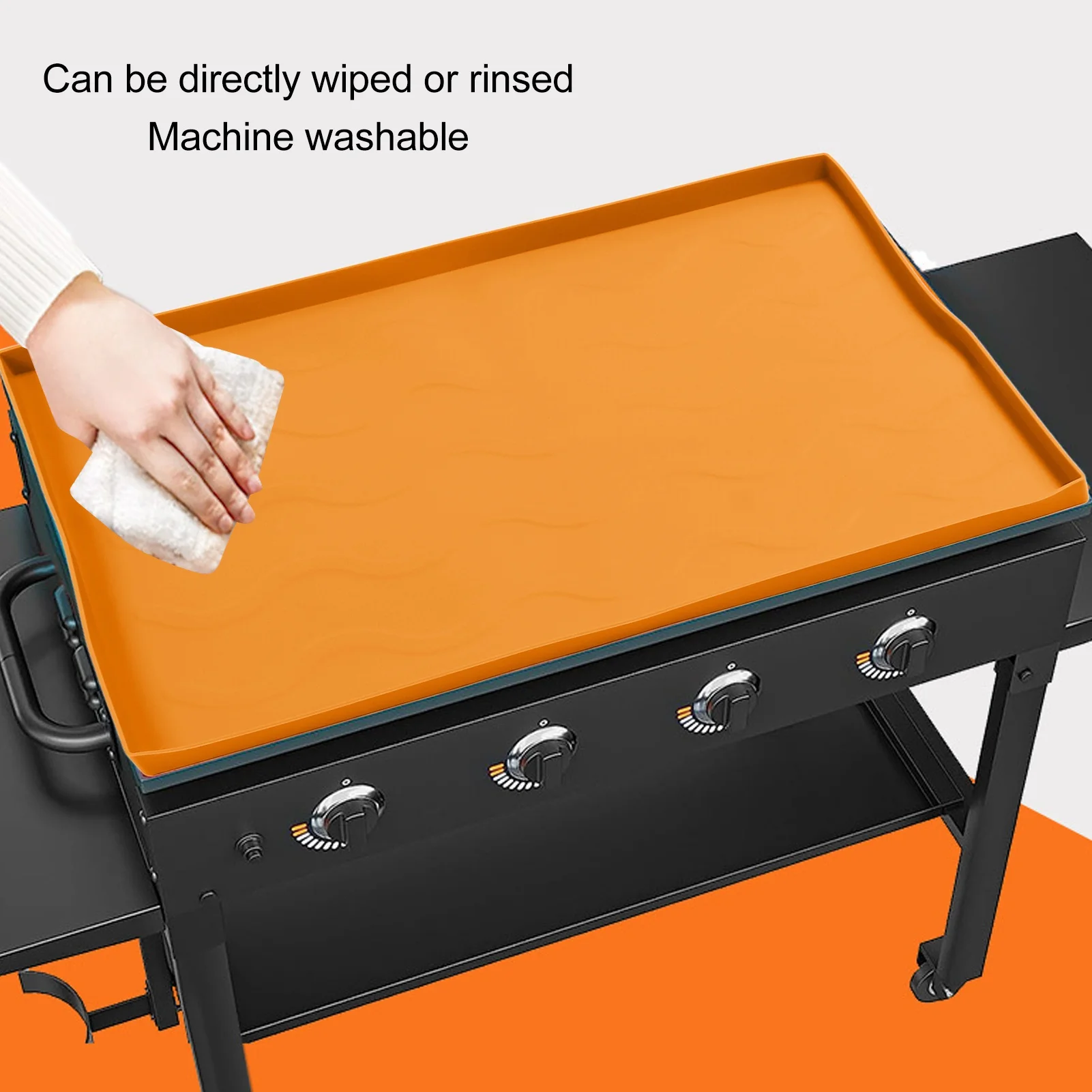 Grill Mat Silicone Blackstone Griddle Top Cover Anti Sticky Grill Protective Cover Mat 22/28/36inch Grey