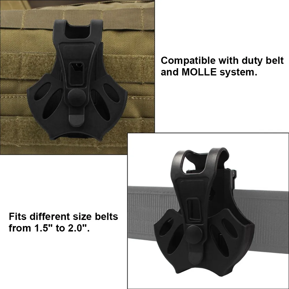 Universal Handcuffs Holster Shackles Cover 360° Rotation Cuffs Holder Waist Belt Clip Open Top Handcuff Case Outdoor Accessories 5