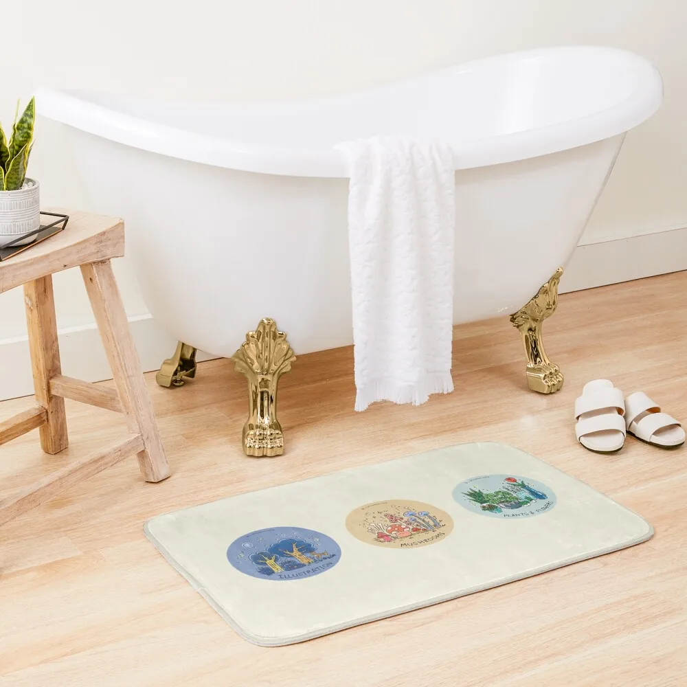 

Aesthetic circles Bath Mat Room Carpet Bathroom Interior Mats Bedroom Wc Mat