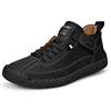 Hand-stitched Leather Shoes for Men Outdoor Light Non-slip Walking Casual Shoes Men Big Size 47 48 Slip-On Driving Loafers 1