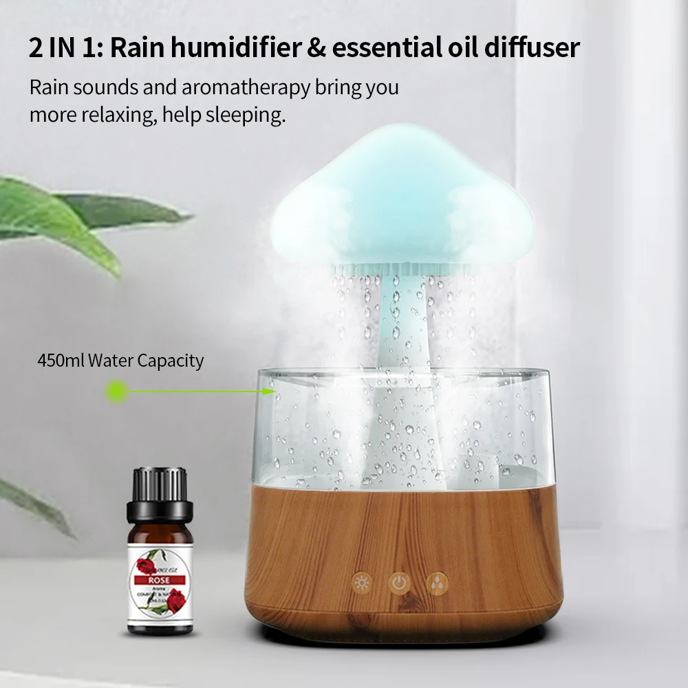 Humidificateur de Nuage de Pluie Goutte à Goutte D'eau, Diffuseur de Nuage  de Pluie, Diffuseur D'huiles Essentielles Mignon [566] - Cdiscount Bricolage