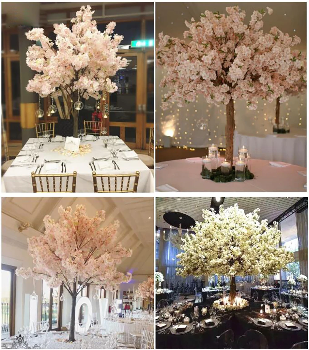 Artificial Cherry Blossom Tree Fake Wishing Tree Wedding Table Decor Garden  Hotel Shopping Mall Home Decor 1.2M - AliExpress, image size:1000x1132