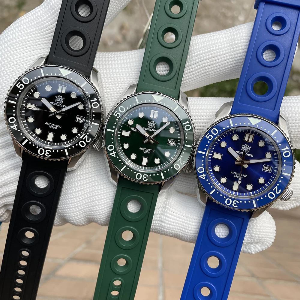 STEELDIVE SD1968 Luxury Dive Watch For Men MM300 NH35 Business Automatic Mechanical Wristwatch Sapphire Swiss Luminous 1000M