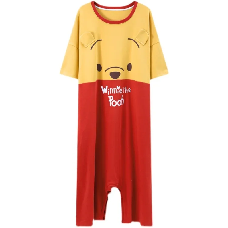 Women's Pajamas Onesies Summer Fashion Bodysuit Cotton Cute Cartoon Nightdress Girl Party Wearing Pajamas Set