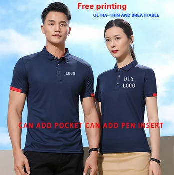 Abbigliamento ad asciugatura rapida abbigliamento da lavoro aziendale t-shirt personalizzata manica corta estate pubblicità cultura Polo abbigliamento da lavoro logo em