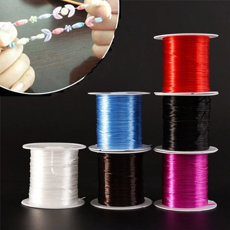 393 pollici/Roll Forte Elastico di Cristallo Borda Il Cavo 1mm per I Braccialetti di Stirata Filo Collana Della Stringa di Gioielli FAI DA TE Che Fanno fili Dd Lacci Linea