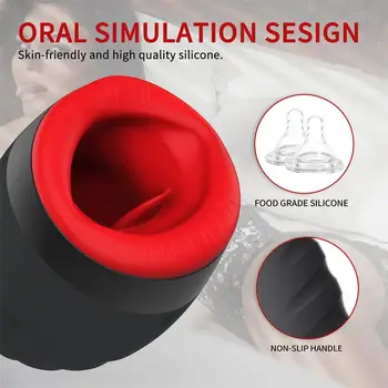 Otouch CHIVEN Male Automatic Masturbating Machine Mouth Tongue Sucking Heat Vibrate Rotation Masturbator Blowjob Sex Toy For Men 4