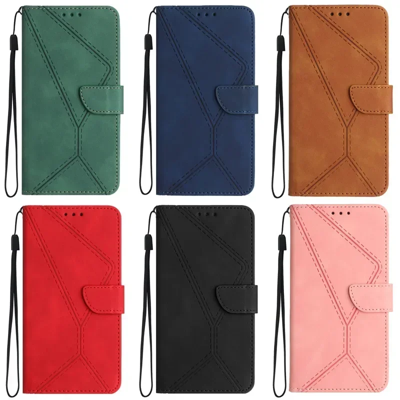 Leather Wallet Flip Case with Card Slots