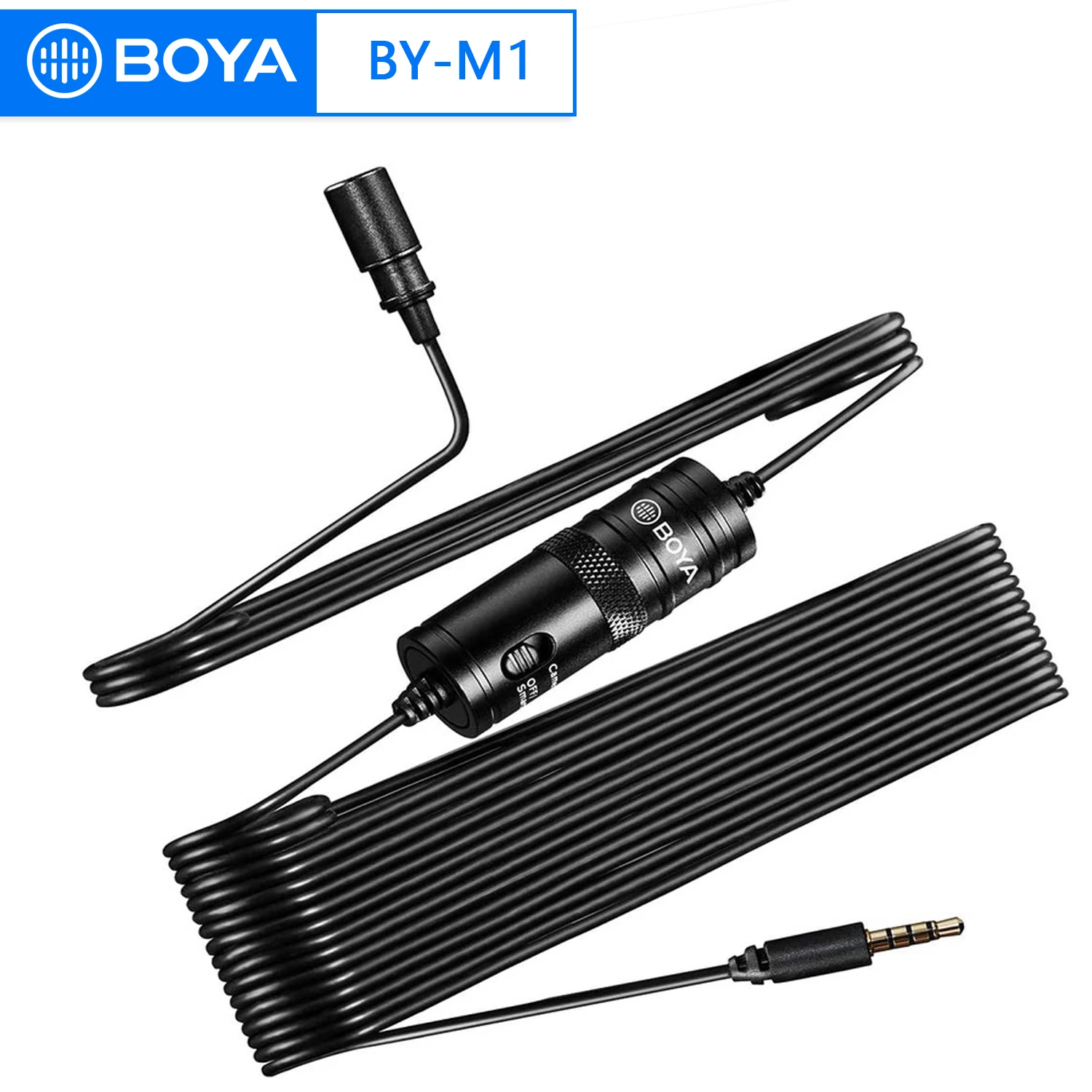 

BOYA BY-M1 3.5mm Professionnel Condenser Lavalier Lapel Microphone for iphone PC Android DSLR Cameras Youtube Recording 6m Mic