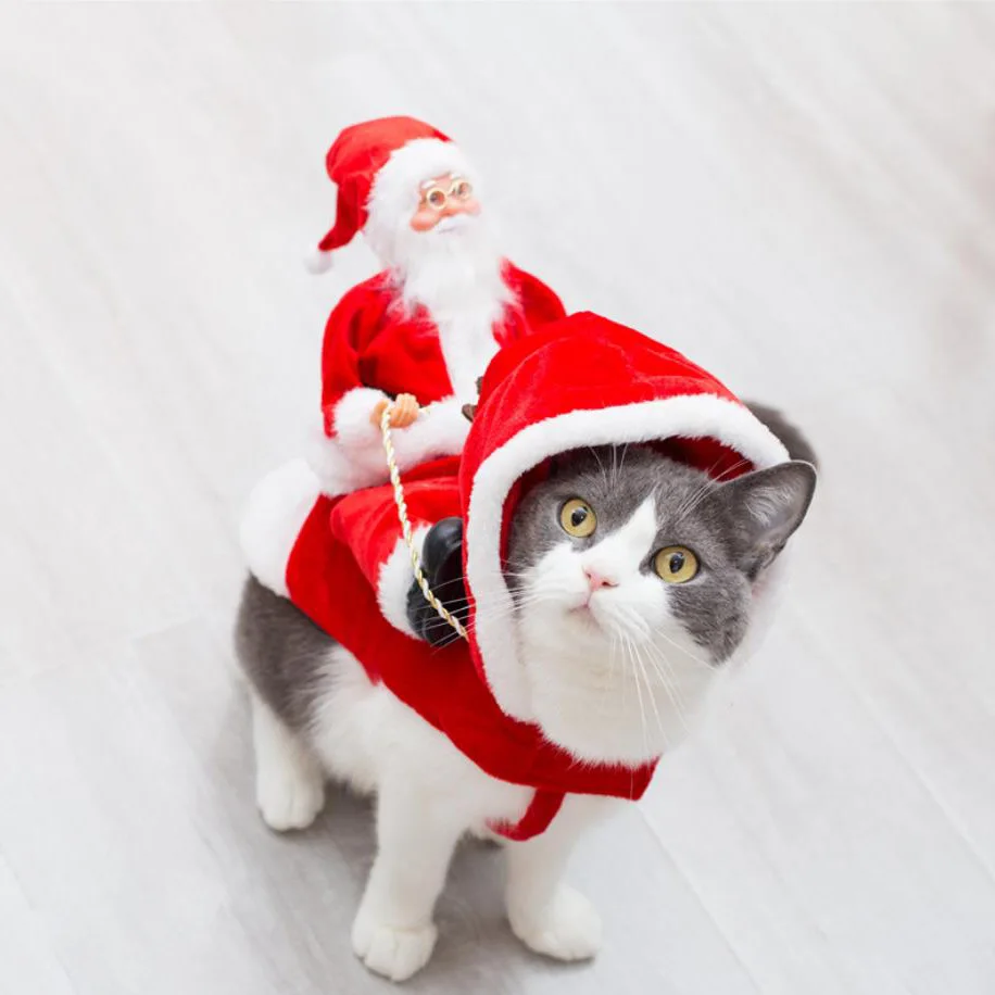 Christmas Pet Clothing Ski Riding for Santa Claus 1pc