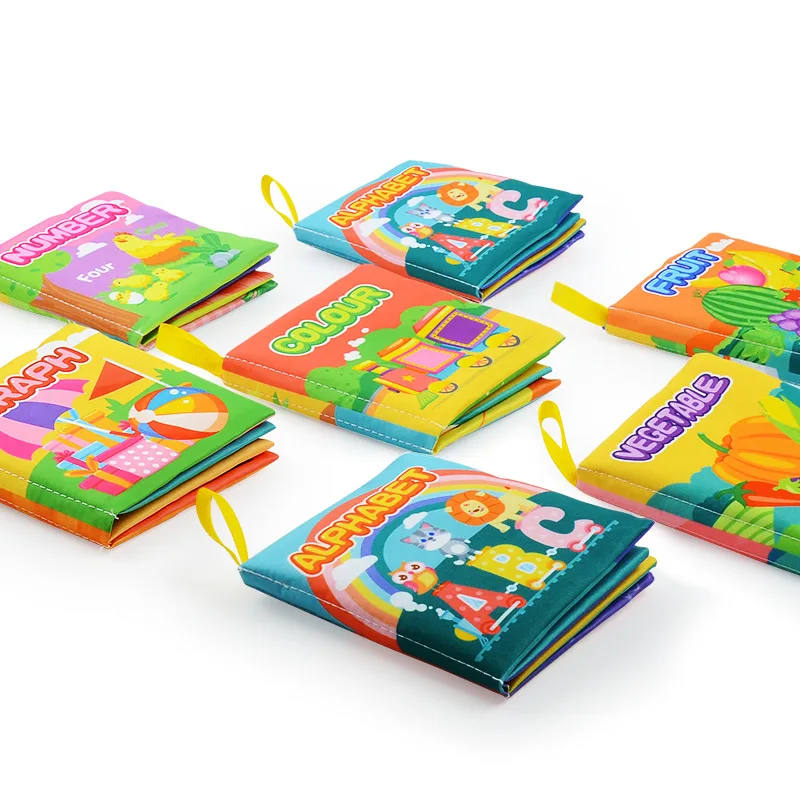 

Washable Fabric Books Newborn Baby Educational Puzzle Cloth Book Kids Early Learning Develop Cognize Reading Kidsbook Infant Toy
