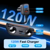 7 in 1 Car Charger Adapter PD USB Socket Cigarette Lighter Splitter Fast Charge With  LED Voltmeter DC Outlet Auto Accessories 3