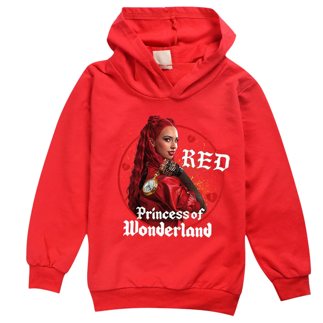 Cosplay Costume Children Descendants 4 Costumes Kids Hoodie The Rise of Red Sweatshirt Girls Spring Hooded Pullover Cartoon Long Sleeve