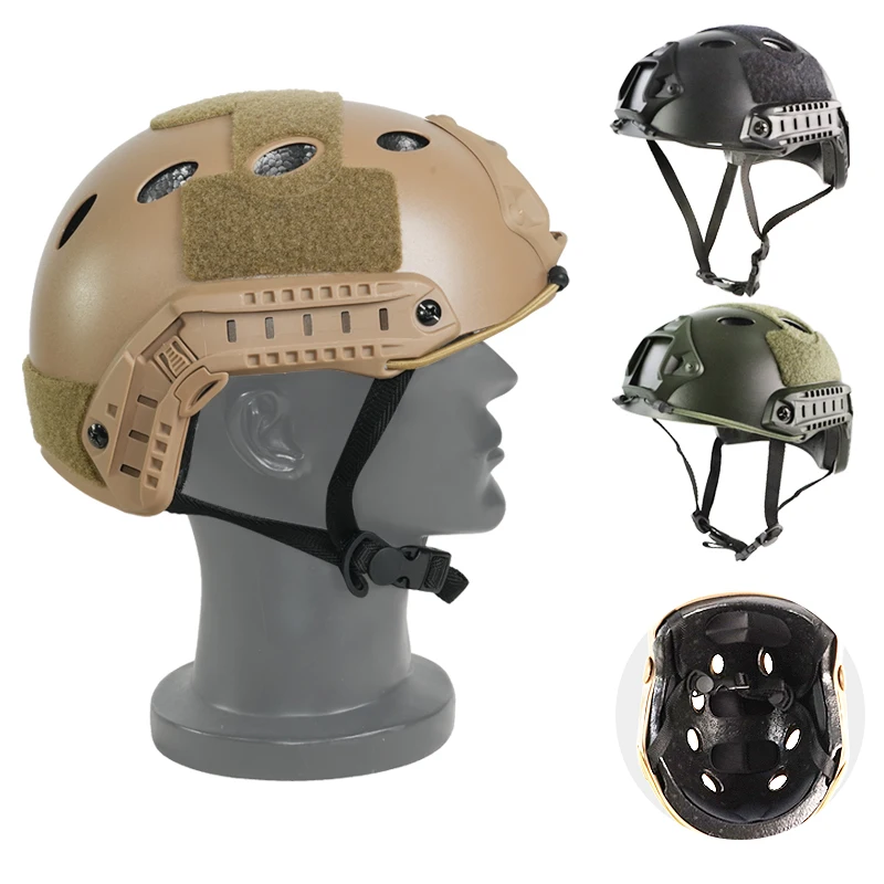 BOOIU Airsoft Fast MH PJ Tactical Helmets Style Simple Quick Version Protective Gear for Outdoor Sports Paintball Games