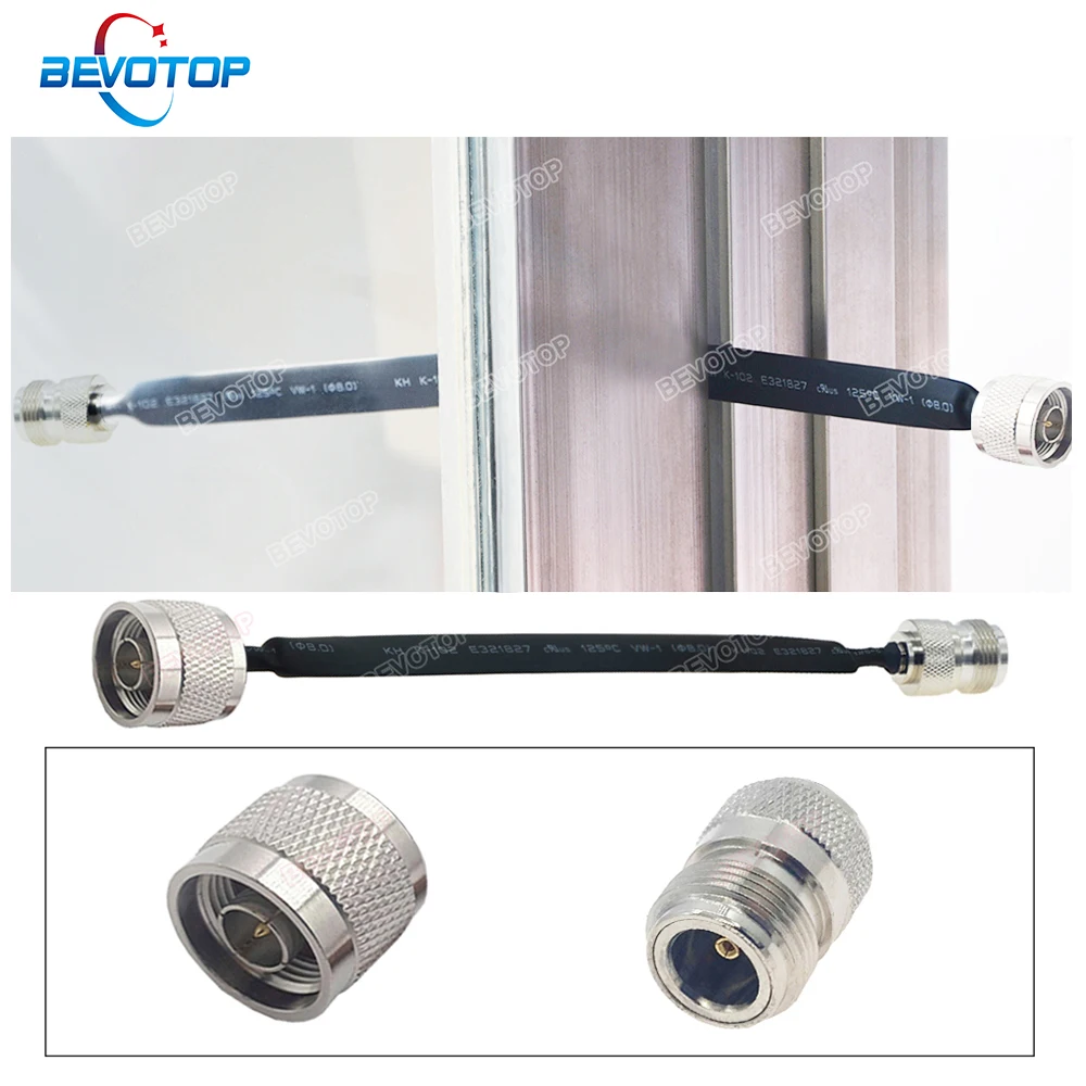BEVOTOP Cable adapter window pass cable N Male to Female for External Antenna and 4G LTE 5G router 50 Ohm RF |