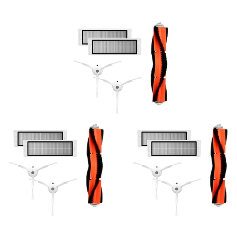 

Promotion!3 Set HEPA Filter Main Brush Side Brush For Xiaomi 1S Roborock S6 S5 MAX S60 S65 S5 S50 E25 E35 Vacuum Parts Accessori