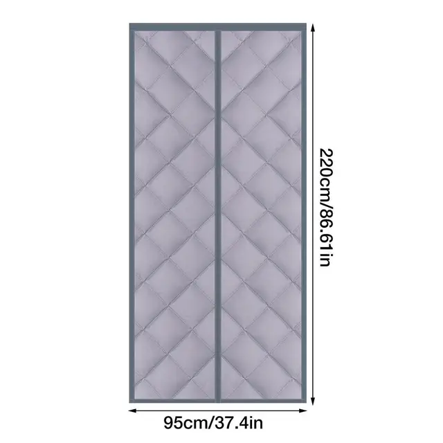 Rideau de porte magnétique en coton épais,isolation phonique  froide,conservation de la chaleur,double porte- Gray-90cmx220cm - Cdiscount  Maison