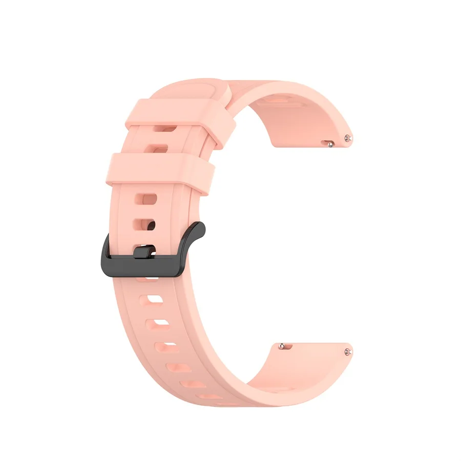 Silicone Sports Wrist Strap for Smart Watches - 22mm Bracelet in Vibrant Colors