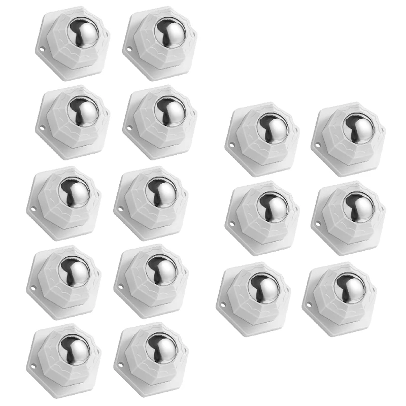 

Caster Wheels For Small Appliances, 360°Rotation Caster Wheels, Stainless Steel Rollers Universal Wheel 16Pcs Durable