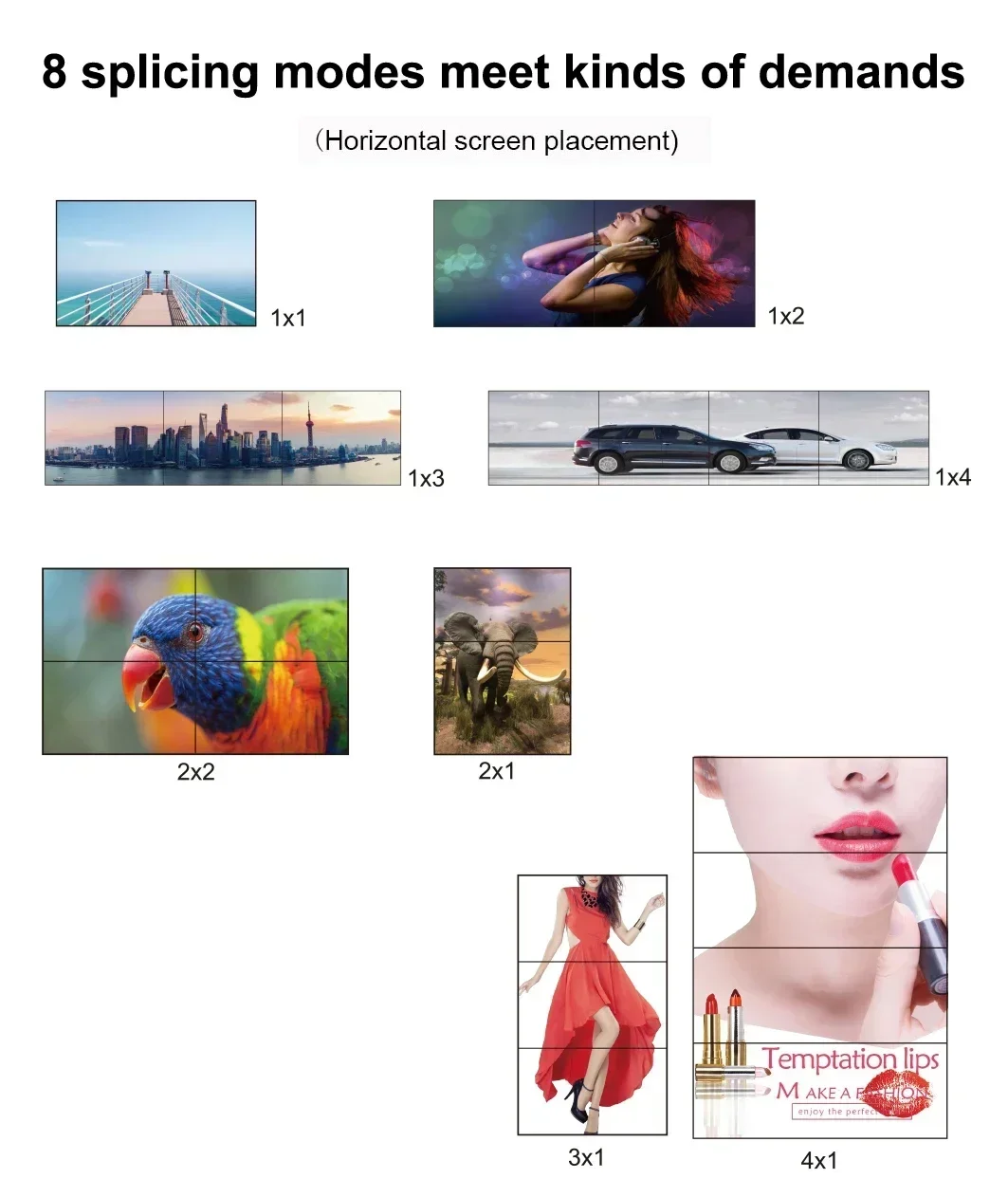 4K 2x2 비디오 월 컨트롤러 멀티 스크린 스플라이싱 프로세서 2 3 4 TV 스플라이서 박스 4포트 HDMI 비디오 스플라이서 오디오 추출기 포함