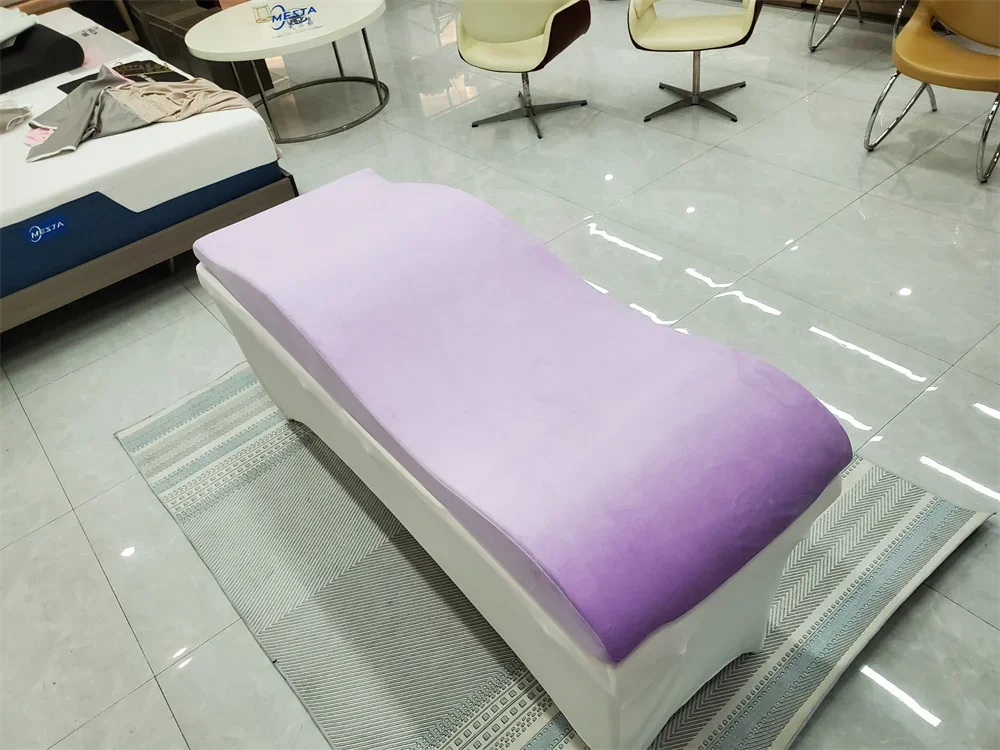 Factory superb beauty salon Violet Purple Curved lash bed Topper mattress message mattress topper beds for eyelashes 3