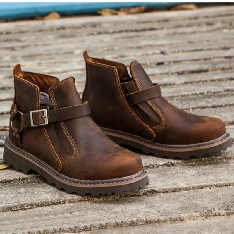Men's Short Boots Classic Vintage Cowhide Boots Leather Outdoor Sport shoes Super Top Qualit&auml; Tooling leather boots,mens leather boots,motorcycle leather boots