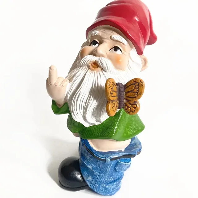 Naughty Garden Gnome Sculpture Ornament 52