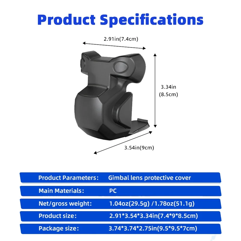 Protection Cardan DJI Air 3 - Capuchon Objectif Anti-Rayures
