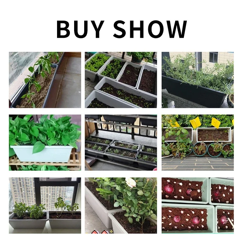 家庭用プラスチック長方形の植木鉢、トレイ、野菜、植物