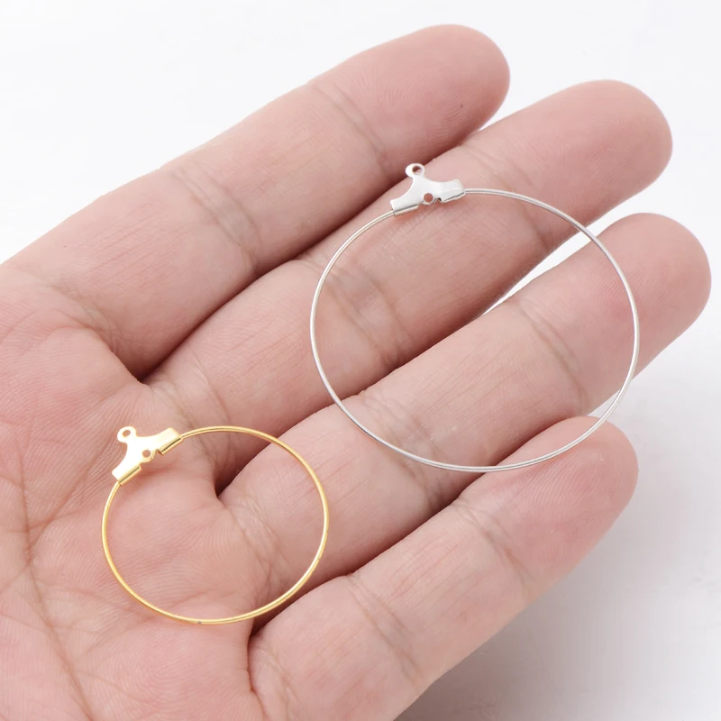 20-108PCS Earring Kit DIY Jewellery Making Supplies Silver Gold Color  Copper Hoops Earrings Set with Storage Box Ear Hooks