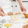 Wooden Rolling Pin Bread Pastry Dough Cutter Rolling Roller 2-in-1 Rolling Pin Screw Thread Design Kitchen Cooking Baking Tools 3