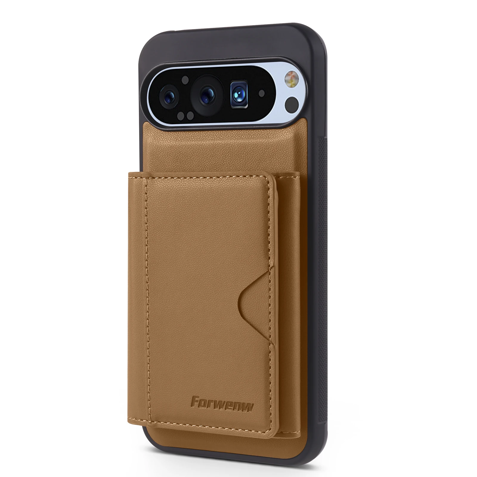 Magnetic Detachable Leather Case with Anti-Theft Magsafe Card Wallet