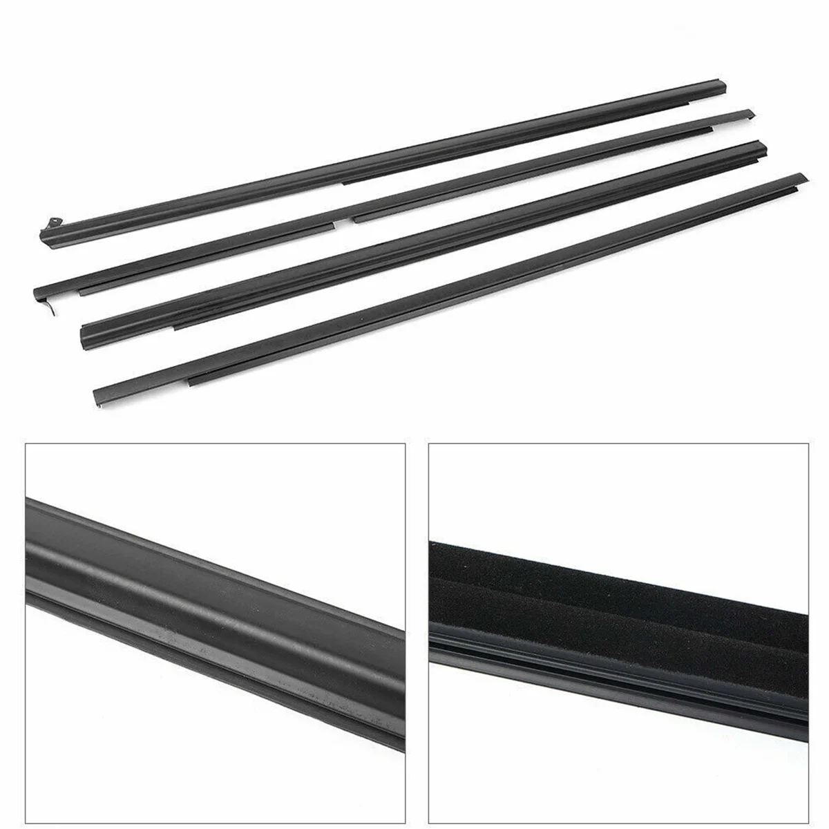 Car Outer Door Windows Rubber Weatherstrip 4PCS For Mitsubishi Montero Pajero 2th V31 V32 V33 V34 V36 V43 V44 V45 V46 1990-2003 window weatherstrip molding