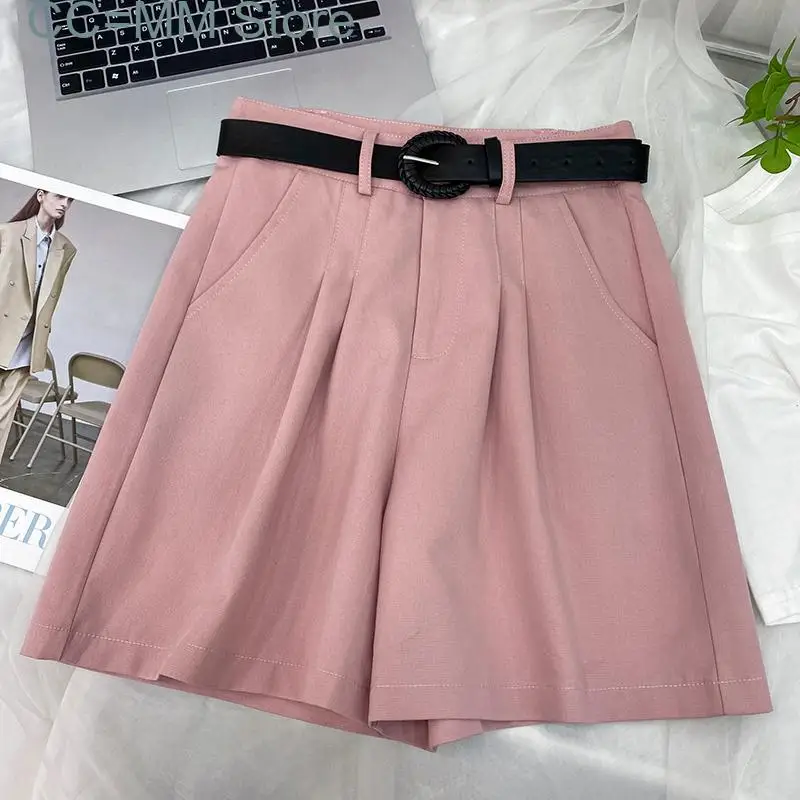 new Suits Shorts for Women Summer Korean Fashion Baggy Straight Casual Cargo Shorts Office Ladies Knee Length Shorts