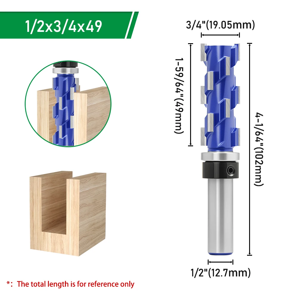 LAVIE 1 Stück Industriequalität 1/2' Schaft Spiral Flush Trim Fräser Holzbearbeitung I13014B1949BL – Detail 4
