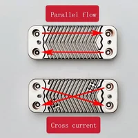 เครื่องแลกเปลี่ยนความร้อนรองแผ่นเหล็กสแตนเลสสากลสําหรับหม้อต้มแก๊สติดผนัง 10 12 14 ชั้น 1 ชิ้น 2