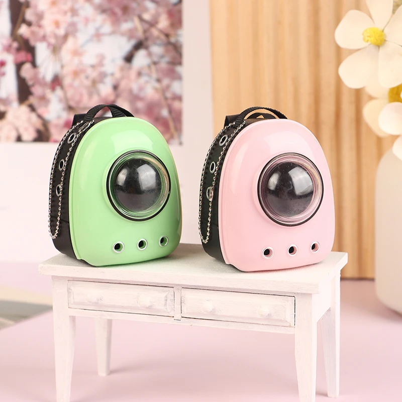 1:6 Doll Mini Backpack Cat Bag Pet Space Bag Travel Dollhouse Scene Decoration Micro Landscape Ornament Photography Props