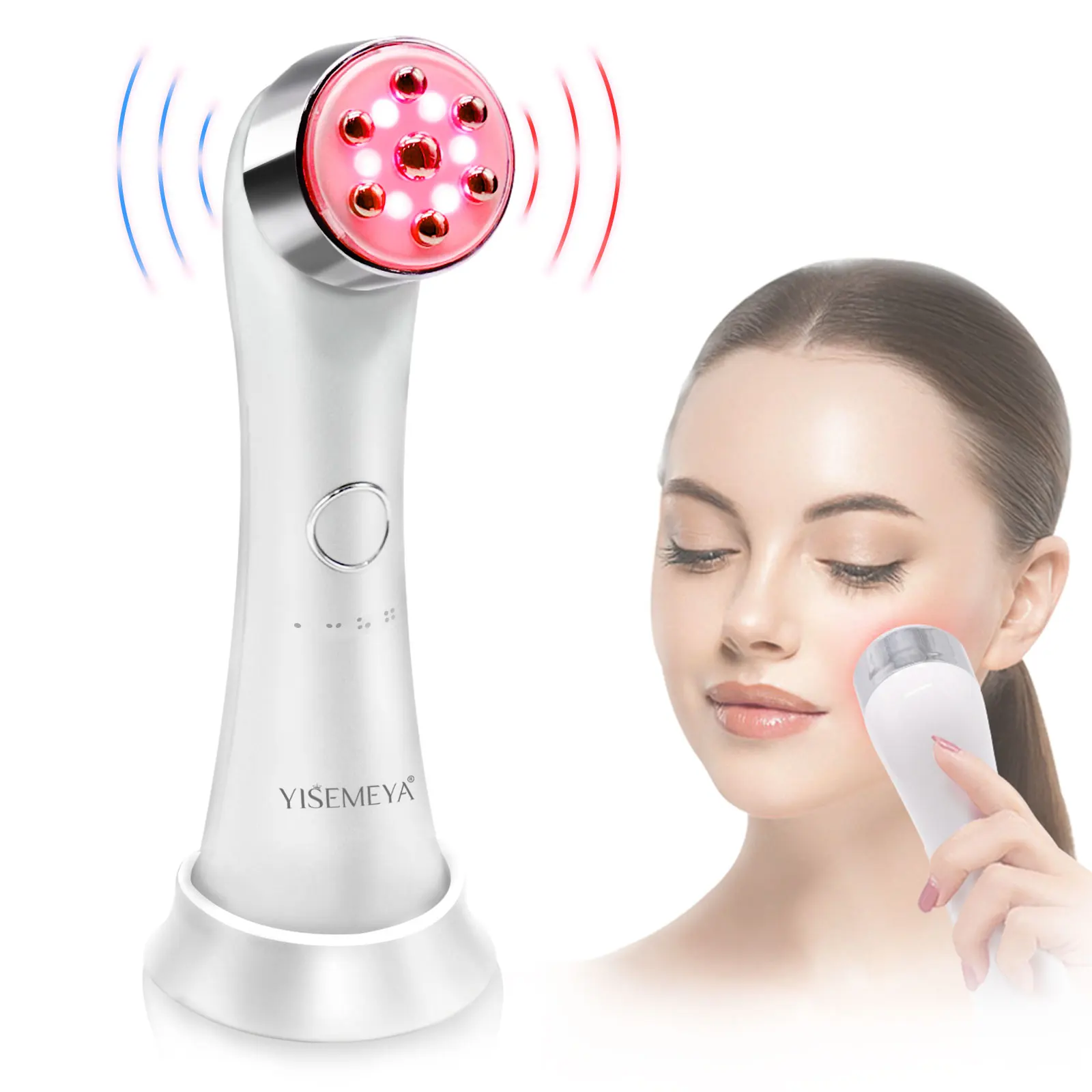 

Facial LED Vibration Massager Skin Elasticity Enhancer Mesoporation High Frequency Anti-aging Anti-wrinkle Mesotherapy Device