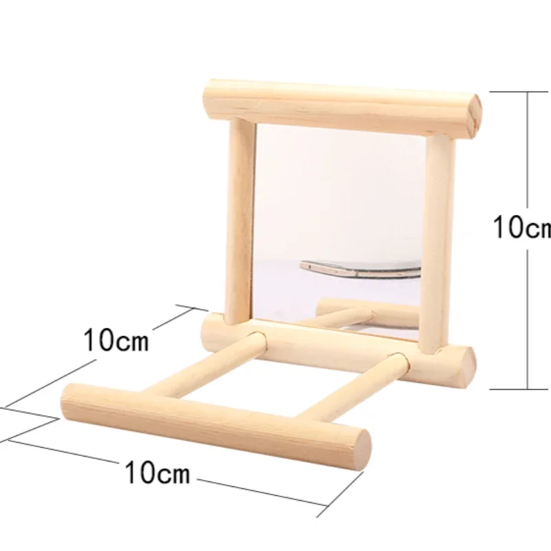 Bird parrot toy supplies wooden cloud ladder climbing jumping platform ladder pet supplies mirror stand bird rack