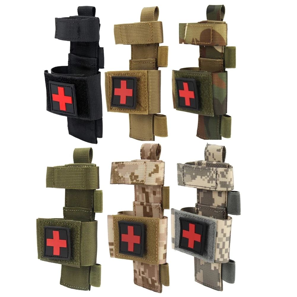 

Nylon Tourniquet EDC Storage Bag Military Tactical Gear Fast Hemostasis Shear Molle Case Belt First Aid Kit Loop Organizer Pouch